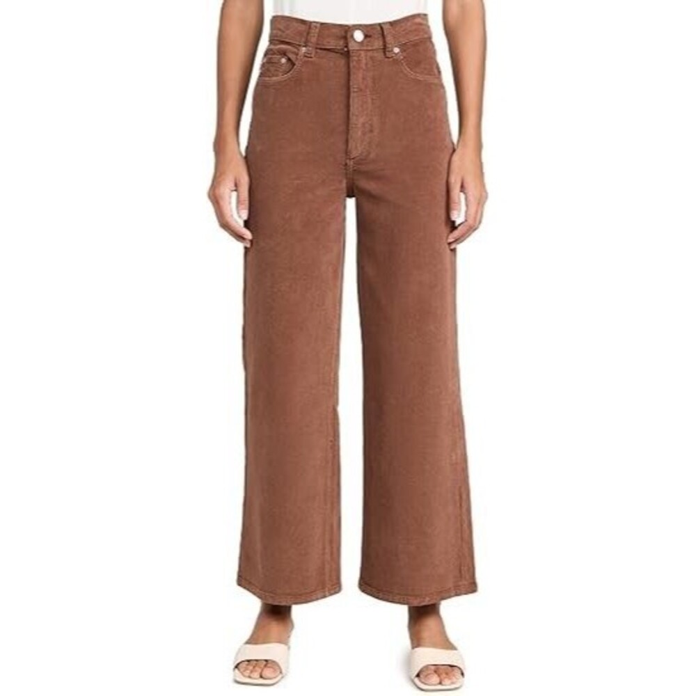 Goldsign Boyfriend Corduroy Jeans Womens 28 Made in USA Chocolate New with Tags